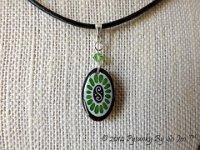 Green Oval Earrings and Matching Necklace Pysanky Jewelry by So Jeo                  https://www.etsy.com/ca/listing/201774292